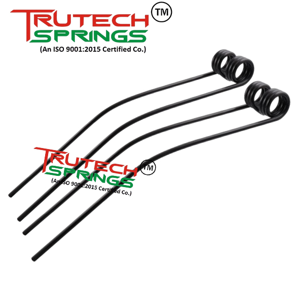 High strength PTO hay rake tine spring